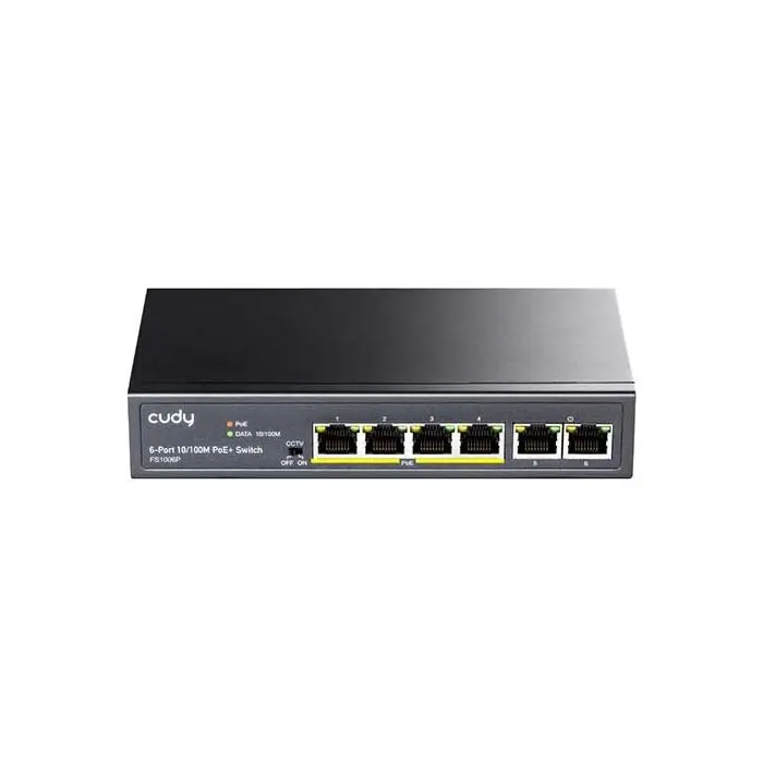 Fs1006p 10/100mbps 8port + 2uplink poe switch